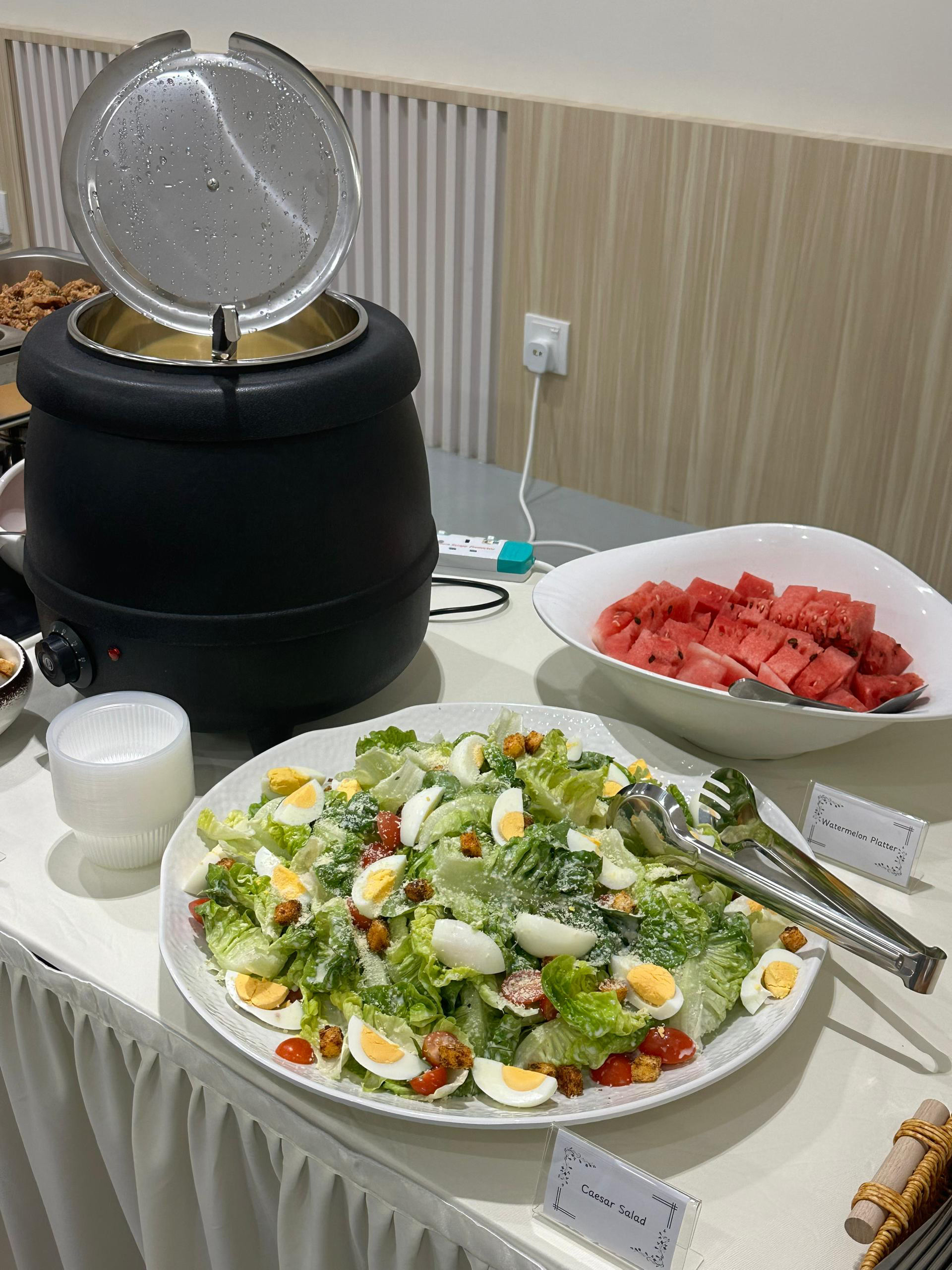 Past event buffet table